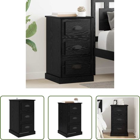 vidaXL Cabinet de chevet Chêne noir 39 x 39 x 67,5 cm (1/5)