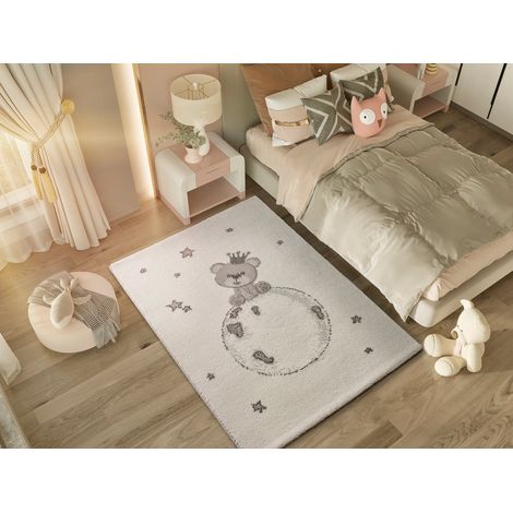 ATTICGO Tapis enfant CRANBERRY 59 Blanc 115x170 cm (1/4)
