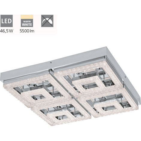 Plafoniera Moderna Fradelo Acciaio Cromo Luce Led Integrato 46,5W (1/5)