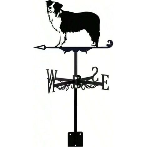 Girouette décorative  en forme de Border Collie pour toit de ferme, décoration intérieure et extérieure