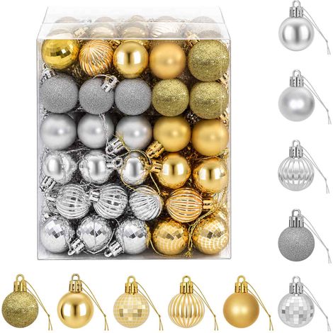 Christmas Ball Set 150 pcs Silver and Gold 3 cm Polystyrene vidaXL (1/5)