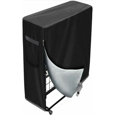 Housse de rangement pour lit pliant réglable étanche anti-poussière housse de protection multifonctions intérieur extérieur housse de matelas pour lit pliant 99 38 114 cm (1/4)