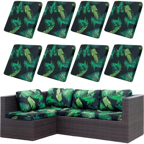 8 Pack Stretch Outdoor Sofa Cushion Covers Printed Seat Cushion Covers Sofa Replacement for Garden Living Room Patio Furniture (1/5)