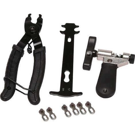 Kit d'outils de réparation de chaîne de vélo, pince extracteur de maillons de chaîne, dérive-chaîne, coupe-chaîne et chaîne. (1/5)