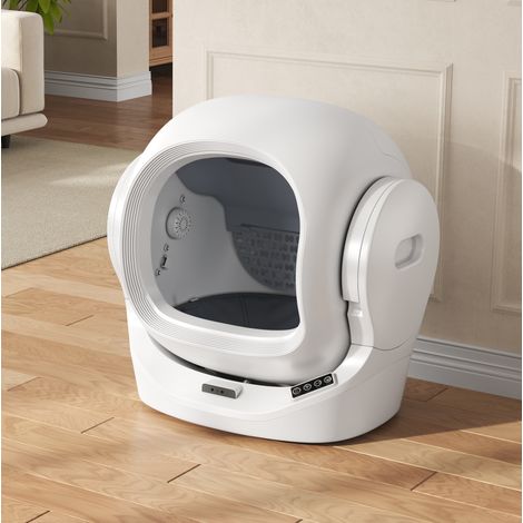 Arenero automático para gato con app, 68 L, depósito de residuos 8 L, blanco HAVRYA (1/5)