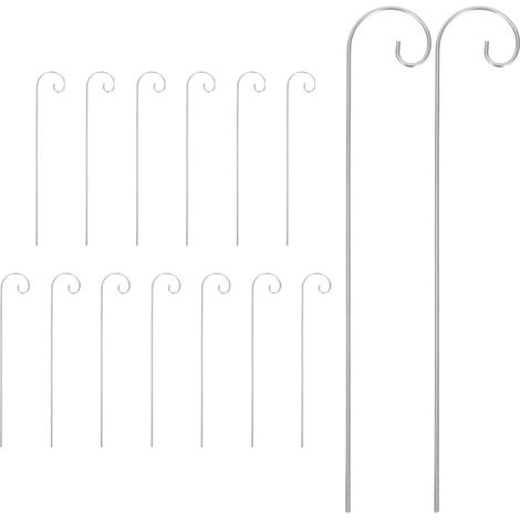 15 crochets de berger en métal pour plantes de jardin et lanternes (1/5)