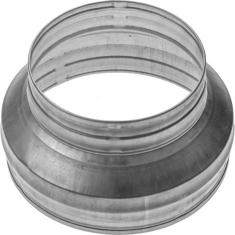 1 Réducteur de conduit, Acier galvanisé 200 à 150 mm, Joint caoutchouc, Ventilation maison (1/5)