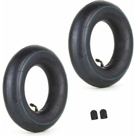 Lot de 2 Chambre à air 4,00/3,50-6 350/400-6 3.50-6 4.00-6 4.10-6 avec tige de valve coudée TR87 Remplacement pour camions à main Tondeuses à gazon Remorques de jardin Brouettes thsinde (1/4)