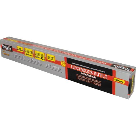 Cevik PRO - Elettrodi Saldatura 3,25 mm - Confezione da 50 Pezzi - Saldatura MMA - AWS E6013 - Rutile Accessori Elettrodo Saldatura - Arco Stabile - Innesco Facile - Saldatori Domestici/Professionali