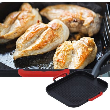 [Placa de parrilla multifuncional] Placa de cocción portátil antiadherente para inducción, parrilla doméstica, restaurante al aire libre (tipo diamante de doble oreja) (1/5)