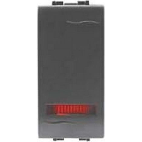 6PZ INTERRUTTORE DEVIATORE UNIPOLARE LUMINOSO "ONDA" deviatore 16AX 250V 7708.6