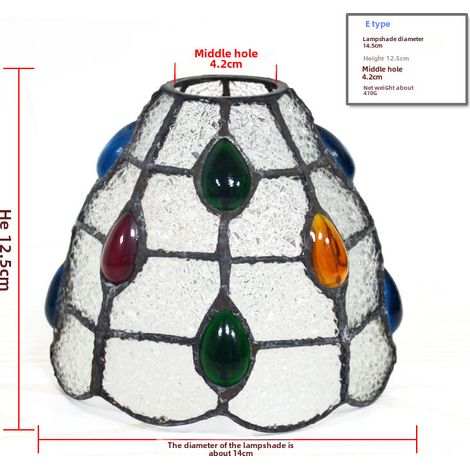 Paralumi in vetro colorato all'ingrosso, accessori per lampadari e ventilatori da soffitto, manuale di saldatura, materiali per paralumi, attacco E27 (Sezione E) (1/5)