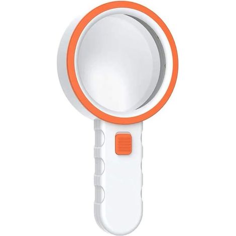 30X Loupe Grossissante LED Loupe De Lecture Verre Optique Double Loupe Grossissante Antidérapant Loupe pour Le Journal, Le Bijoutier Et Les Travaux Manuels Loupe Lecture (Couleur : Blanc)-Fei Yu (1/5)
