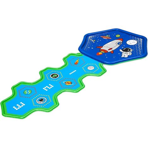 Trade Shop - Tappetino Gonfiabile Con Fontana Spruzzi Base Spaziale 335x150cm Adventure 52571 - (1/5)