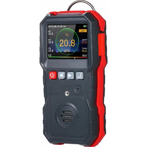 Détecteur Oxygène Portable Alarme Réglable, O2 ±5%FS, 12000 Données, Coque Antidéflagrante Ex ib IIB T3 Gb, 1800mAh (1/5)
