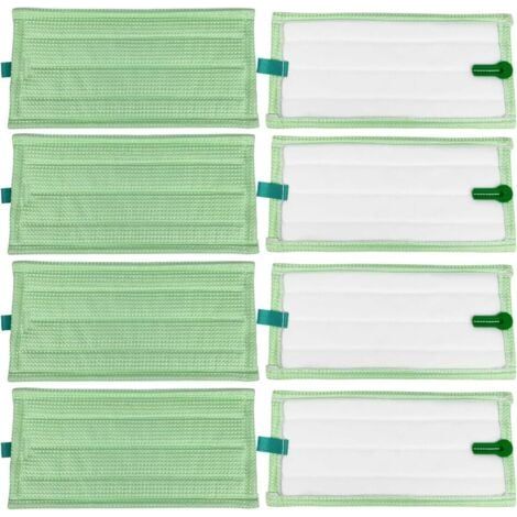 Lot de 8 chiffons de rechange en microfibre pour aspirateur Vorwerk Kobold SP600 SP600S SP7 SPB100 (1/4)
