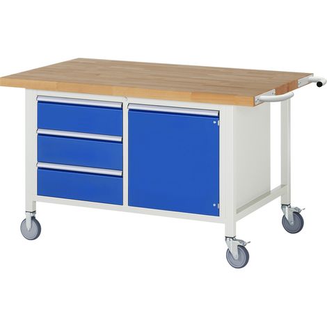 Rau Fahrbare Werkbank 8468, B1500xT900xH880mm, 3x Schublade-TA, 1x Tür (1/5)