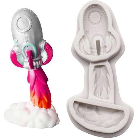Raketenförmige Silikon-Fondantformen, handgefertigte Schokoladenformen, Backformen