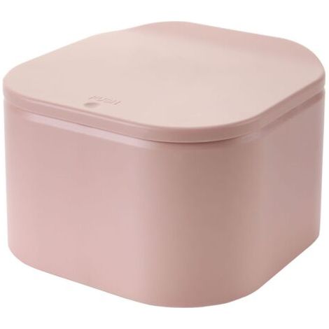 VtiziklPoubelle de bureau Mini couverture de bureau européenne poubelle à ressort boîte de rangement des ordures de bureau avec couvercle poubelle boîte de rangement de bureau(rose) (1/5)