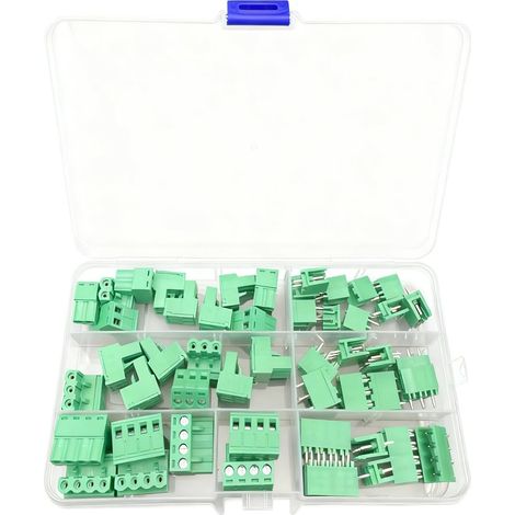 Lot de 50 blocs de bornes à vis de 2,54 mm pour montage de circuits (1/5)