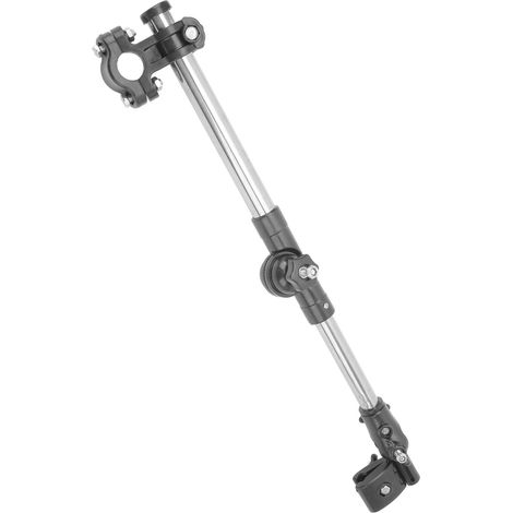 Support parapluie universel pour vélo et fauteuil roulant, pliable et en acier inoxydable, idéal pour protection contre pluie et soleil. (1/5)