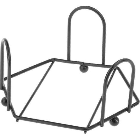 Porte-sous-verres en fer noir, support de rangement pour sous-verres ronds et carrés, décoration d'étagère en fer forgé pour la maison-11.5x10.2x6.2cm (1/5)