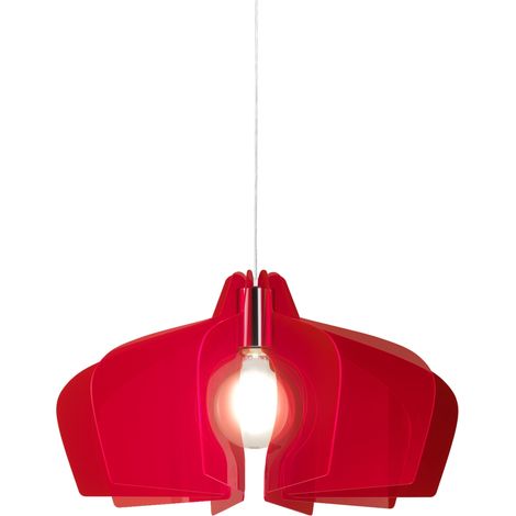 Sospensione Moderna Space Collection Polilux ® Rosso Fluorescente E27 D58Cm (1/2)
