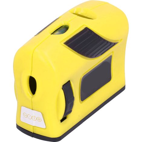 Niveau à bulle rouge, outil de mesure portable compact à une touche pour la mise en place d'un plan d'étage, jaune (1/5)