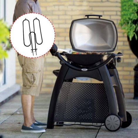 66816/70127 ÉLéMents Chauffants pour Barbecue Compatible avec Weber Q2400 Q240 55020001 Gril,230V,2200W