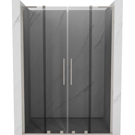 Mexen Velar L Duo porte de douche coulissante 140 cm, graphite, nickel brossé - 871-140-003-42-97 (1/5)