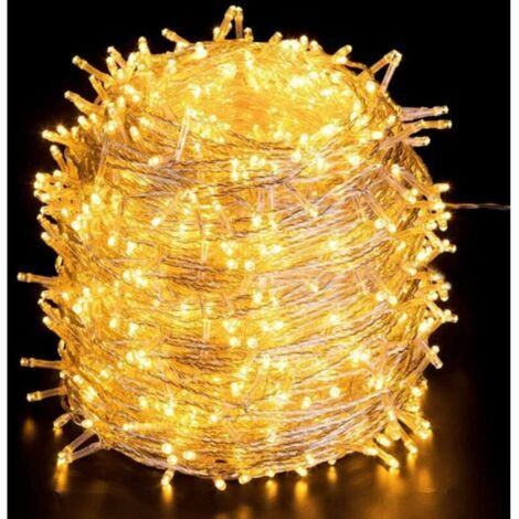 100 m outdoor Christmas string lights, 1000 LEDs, warm white, mains powered, 8 modes, IP44 waterproof, for parties, weddings, gardens, bars [Energy class F] (1/5)