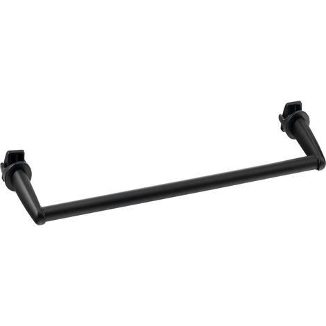 Aqualine - Portasciugamani da radiatore, lunghezza 36 cm, nero opaco IDR-40B (1/4)