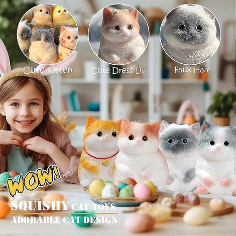 Gros chat Taba jouet anti-stress en forme de chat Taba fait main amusant et mignon idéal pour soulager le stress. Cadeau idéal - D