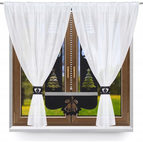 Moderner R2-Vorhang, Weihnachtsset, glamouröses dekoratives Weihnachtsbaum-Paneel 300x150