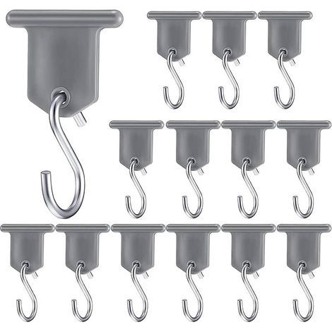 12 Pairs of Camping Awning Hooks, RV Awning Accessories, S-Shaped Hooks for Parties, Camping, Tents, Caravans, Indoor and Outdoor Use, Lighting Brackets (1/5)