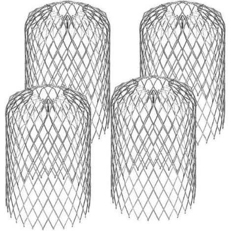 4 PCS Crapaudine de Gouttière en Aluminium 815cm Antirouille Filtres de Gouttière Etanche Grillage Gouttiere Robuste Durable pour Maison Avant-toit Fossé Égout Tuyau de Descente - Argent (1/5)