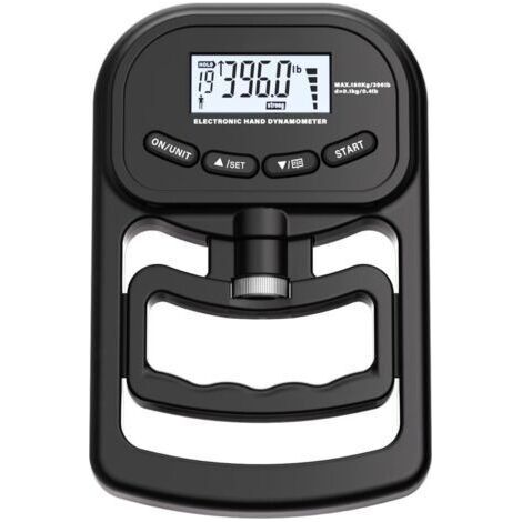 Powermètre numérique à main - 180 kg - Rechargeable - Dynamomètre électronique - Couteau de force de préhension - Entraîneur de force de préhension - Avec écran LCD - Pour le sport, la maison (1/5)