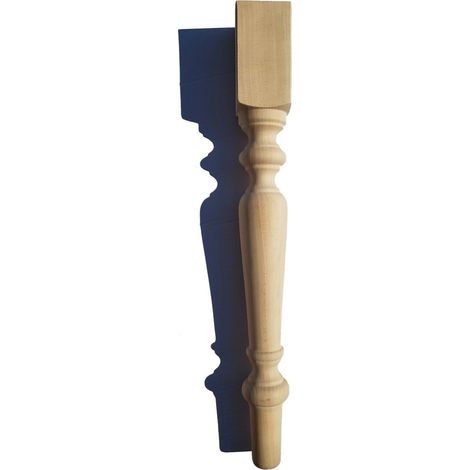 Gambe tavolo 1 pezzo in legno di faggio grezzo mm ø 90 x h 750 mod marta (1/5)