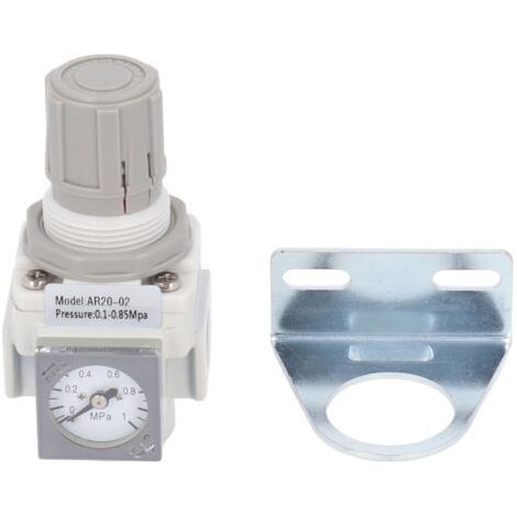 Régulateur de pression d'air avec jauge G1/4, vanne de contrôle pour compresseur et outil pneumatique 14,5 à 123,3 psi (1/5)