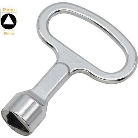 Triangle Trash Can Key Yellow Triangular Metal Socket Triangle Key for Gas Meter Elevators Electrical Cabinets Box (1/4)
