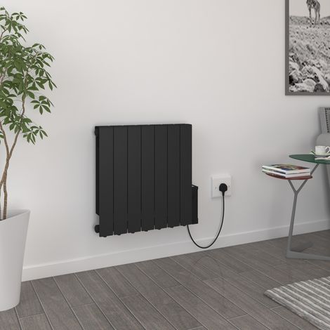 Portable Electric Oil Filled Radiator Wall Mounted Thermostat WiFi Timer Heater Black 1200W
