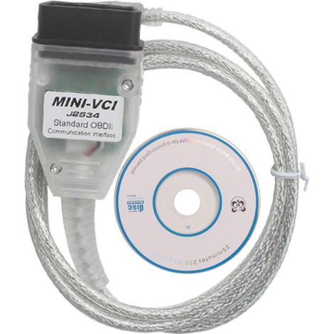 Mini VCI Toyota TIS J2534 Diagnostic OBD2 Scanner V17.20.013 V18.00.008 Interface Cable pour Voiture-Alovez-WCY (1/4)
