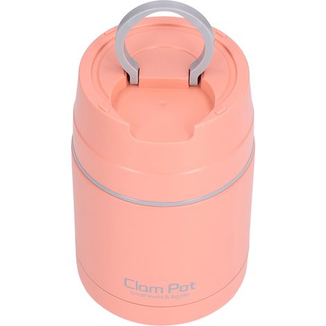 800 ml doppelwandiger, vakuumisolierter Thermobecher, Edelstahl 304, tragbar, neues Modell, kirschrosa Farbe. (1/5)