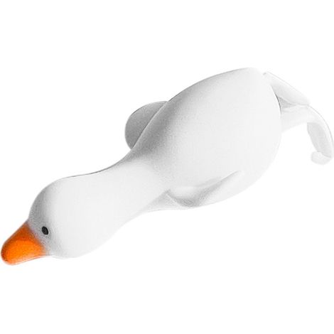 Jouet anti-stress en vinyle souple, oie blanche (1/2)