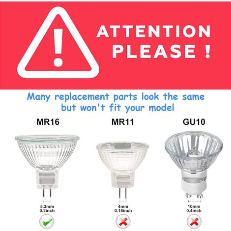 Ampoule halogène ETUOLMP MR16 35 W 12 V, lot 6 halogènes haute puissance, culot GU5.3 2 broches, éclairage paysager, spots sur rail, fibre optique, lampes de bureau, dimmable, blanc chaud 2700 K (1/5)