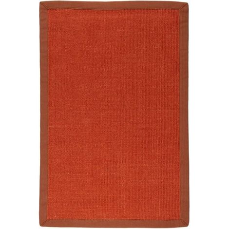 SISAL - Tapis en jute esprit végétal orange 70x110 (1/3)