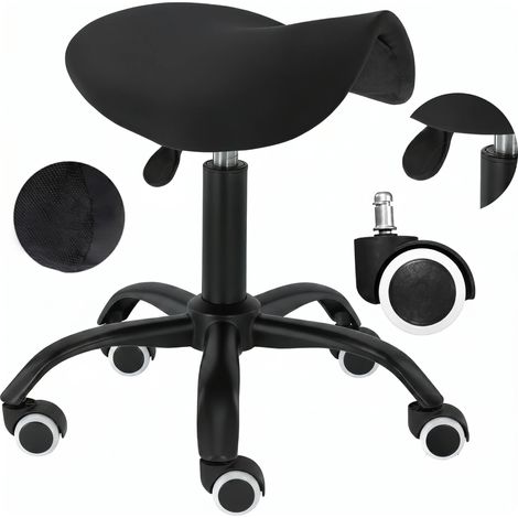 Sgabello girevole con ruote per salone di bellezza. (1/2)