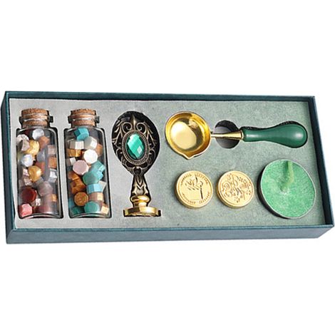Cachet À Cire - Kit Complet Avec Cuillère À Cire Et Moule En Métal - Pour Lettres, Enveloppes, Cartes Et Cadeaux - 1 Pièce