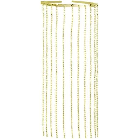 Bandeau à pompons avec strass scintillants, bandeau multicouche, accessoire de cheveux de mariage pour femme (doré) (1/4)
