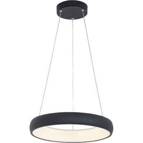 Suspension Luminaire LED D400 32W Variable Noir Sablé ZAMBELIS 2044 - Blanc chaud - 3000K (1/2)